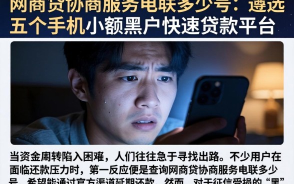 网商贷协商服务电联多少号，遴选五个手机小额黑户快速贷款平台
