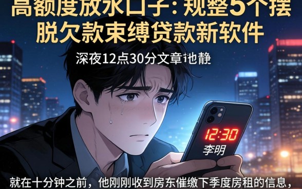 高额度放水的口子,规整5个摆脱欠款束缚贷款新软件