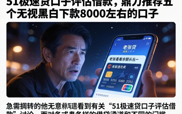 51极速贷口子评估借款，鼎力推荐五个无视黑白下款8000左右的口子