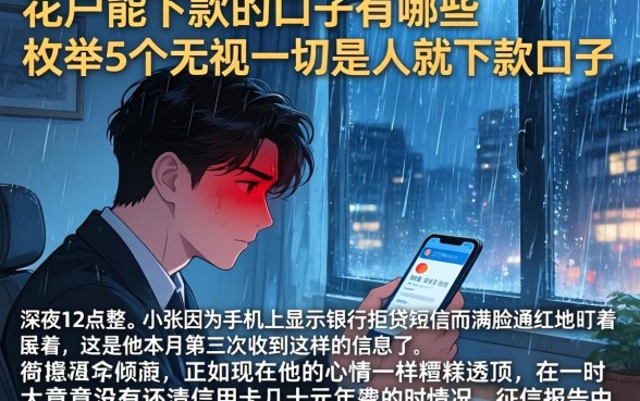 花户能下款的口子有哪些，枚举5个无视一切是人就下款口子