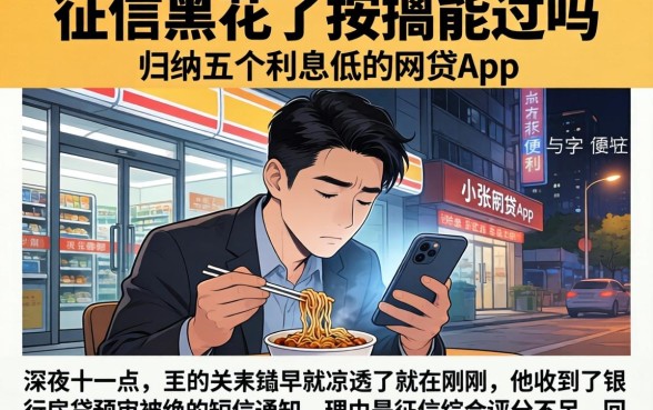 征信黑花了按揭能过吗，归纳五个利息低的网贷app