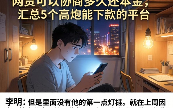 网贷可以协商多久还本金，汇总5个高炮能下款的平台