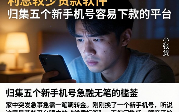 利息较少的贷款软件，归集五个新手机号容易下款的平台