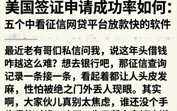 美国签证申请成功率如何，详尽说明五个不看征信网贷平台放款快的软件