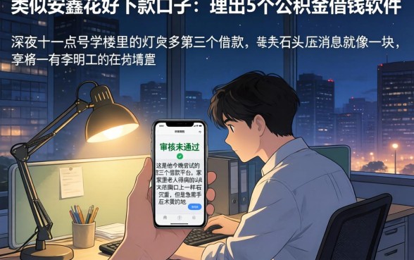 类似安鑫花好下款的口子，理出5个公积金借钱软件