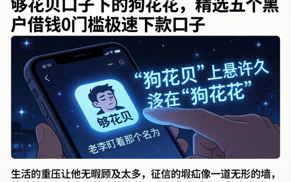 够花贝口子下的狗花花，精选五个黑户借钱0门槛极速下款口子