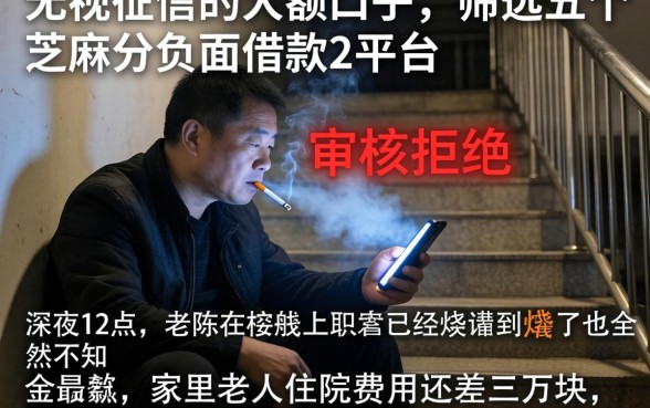 无视征信的大额口子，筛选五个芝麻分负面借款的平台