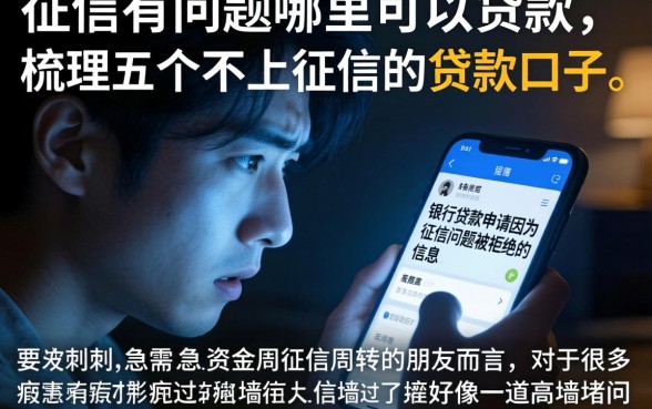征信有问题哪里可以贷款，梳理五个不上征信的贷款口子