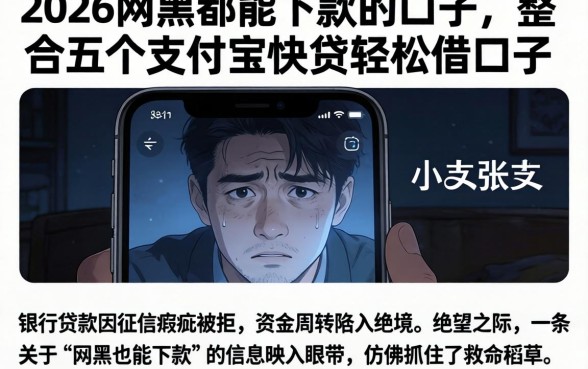 2026网黑都能下款的口子，整合五个支付宝快贷轻松借口子