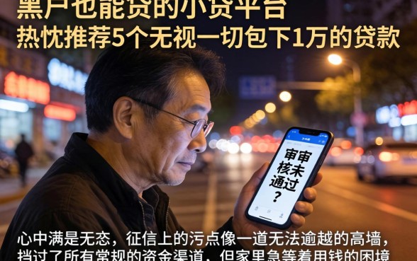 黑户也能贷的小贷平台，热忱推荐5个无视一切包下1万的贷款