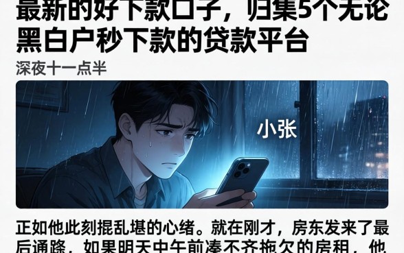 最新的好下款的口子，归集5个无论黑白户秒下款的贷款平台