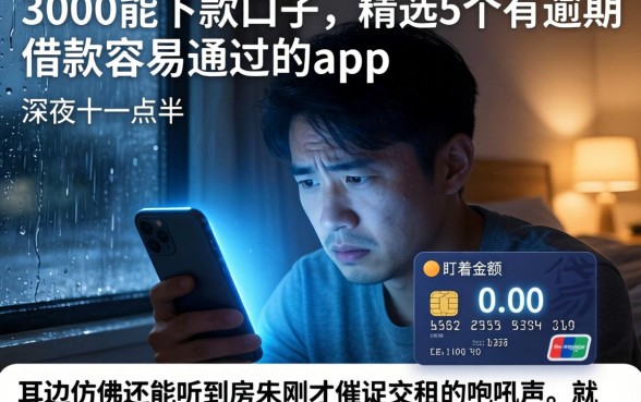 3000能下款的口子，精选5个有逾期借款容易通过的app