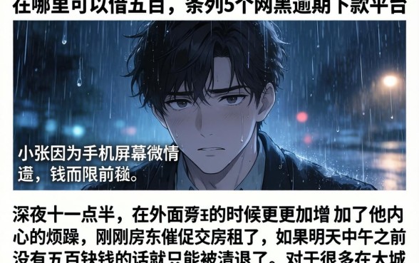 在哪里可以借五百，条列5个网黑逾期下款平台