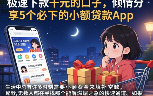 极速下款千元的口子，倾情分享5个必下的小额贷款app