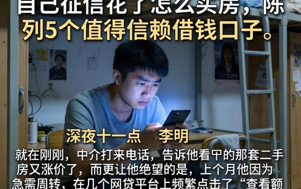 自己征信花了怎么买房，陈列5个值得信赖的借钱口子