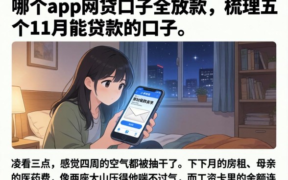 哪个app网贷口子全放款，梳理五个11月能贷款的口子