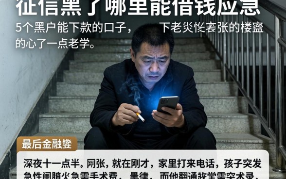 征信黑了哪里能借钱应急，详细阐述5个黑户能下款的口子