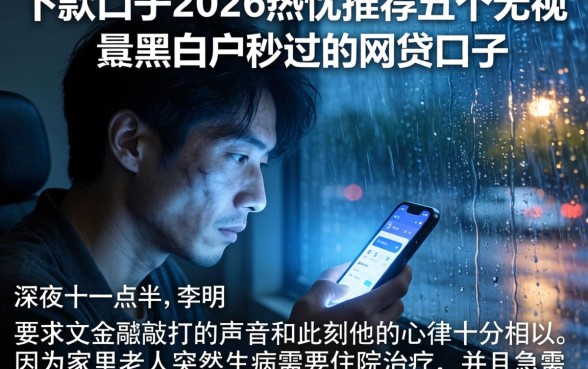 下款口子2026，热忱推荐五个无视黑白户秒过的网贷口子