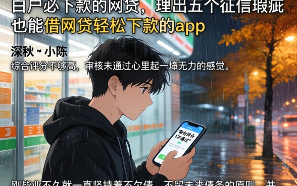 白户必下款的网贷，理出五个征信瑕疵也能借网贷轻松下款的app