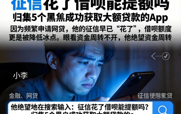 征信花了借呗能提额吗，归集5个黑户成功获取大额贷款的app