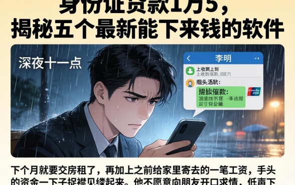身份证贷款1万5，揭秘五个最新能下来钱的软件