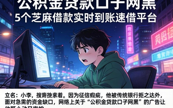 公积金贷款口子网黑,详尽说明5个芝麻借款实时到账速借平台