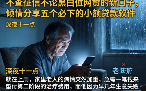 不查征信不论黑白的网贷新口子，倾情分享五个必下的小额贷款软件
