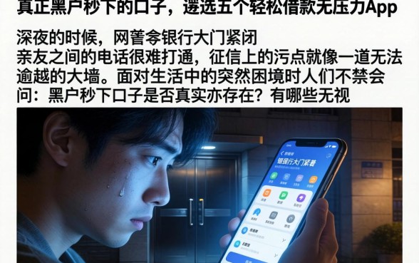 真正黑户秒下的口子，遴选五个轻松借款无压力app