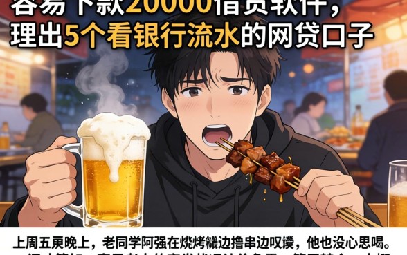 容易下款20000的借贷软件，理出5个看银行流水的网贷口子