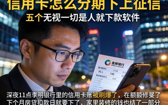 信用卡怎么分期不上征信，详细阐述五个无视一切是人就下款软件