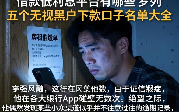 借款低利息的平台有哪些，罗列五个无视黑户下款口子名单大全