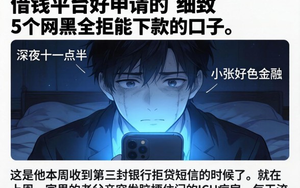 借钱平台好申请的，细致阐述5个网黑全拒能下款的口子