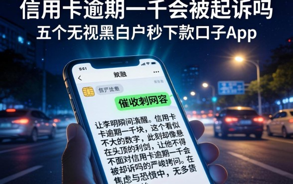 信用卡逾期一千会被起诉吗，归纳五个无视黑白户秒下款口子app