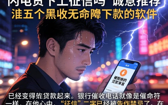 闪电贷不上征信吗，诚意推荐五个黑户无条件下款的软件