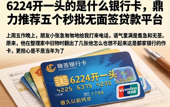6224开头的是什么银行卡，鼎力推荐五个秒批无面签贷款平台