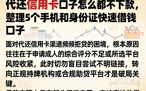 代还信用卡的口子怎么都不下款，整理5个手机和身份证快速借钱口子
