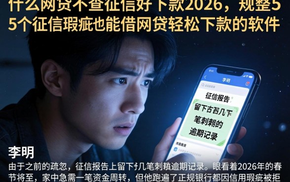 什么网贷不查征信好下款2026，规整5个征信瑕疵也能借网贷轻松下款的软件