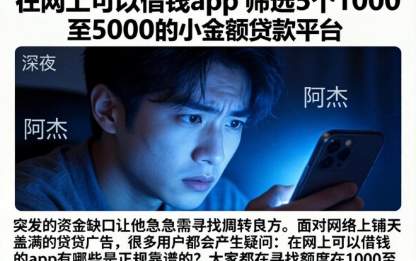 在网上可以借钱的app，筛选5个1000至5000的小额贷款平台