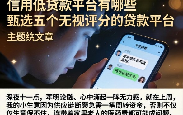 信用低的贷款平台有哪些，甄选五个无视评分的贷款平台
