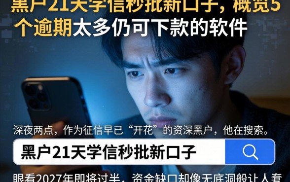 黑户21天学信秒批新口子，概览5个逾期太多仍可下款的软件