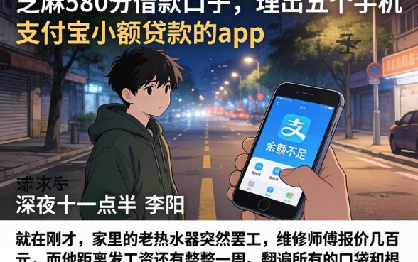芝麻580分借款口子，理出五个手机支付宝小额贷款的app