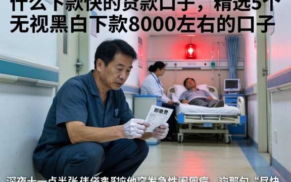 什么下款快的贷款口子，精选5个无视黑白下款8000左右的口子