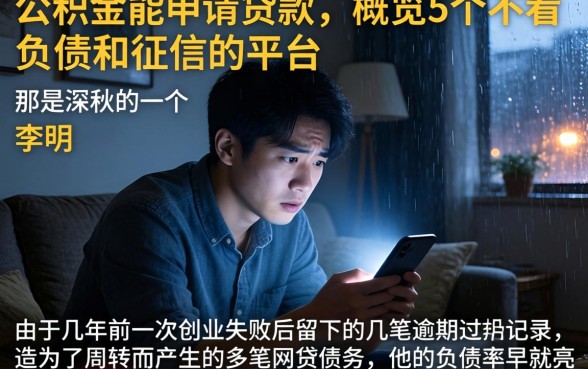 公积金能申请贷款，概览5个不看负债和征信的平台