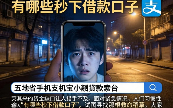 有哪些秒下借款口子，详细阐述五个手机支付宝小额贷款的平台