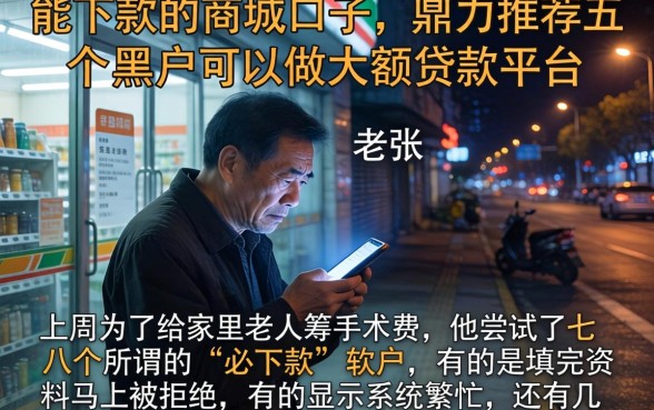 能下款的商城口子，鼎力推荐五个黑户可以做大额贷款平台