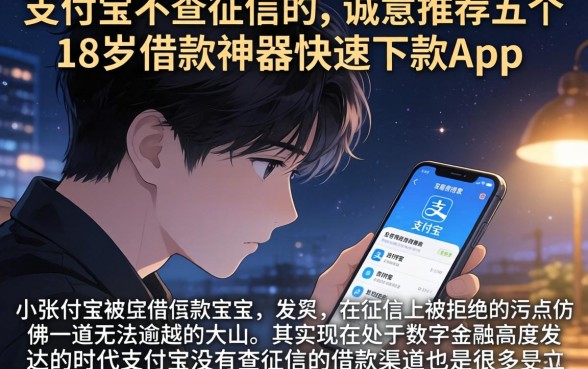 支付宝不查征信的，诚意推荐五个18岁借款神器快速下款app