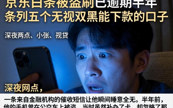 京东白条被盗刷已逾期半年，条列五个无视双黑能下款的口子