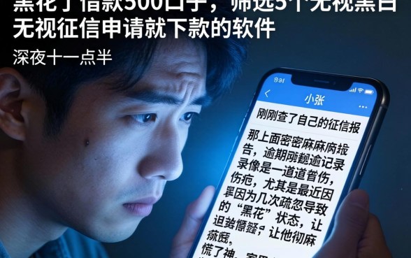 黑花了借款500口子，筛选5个无视黑白无视征信申请就下款的软件