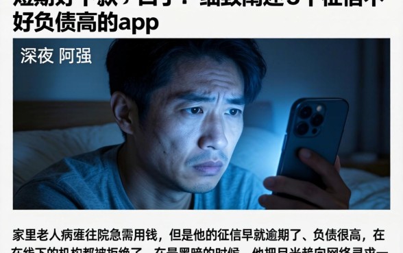 短期好下款的口子，细致阐述5个征信不好负债高的app
