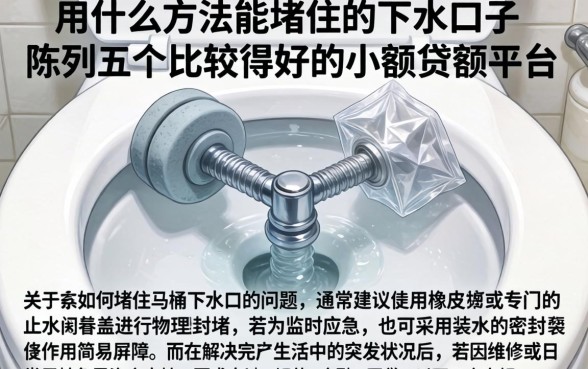 用什么方法能堵住马桶的下水口子，陈列五个比较好的小额贷款平台